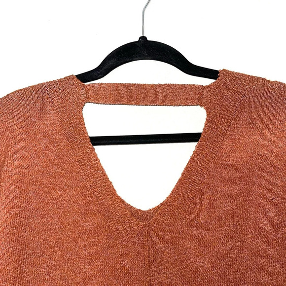 Maurices Burnt Orange Open Back Oversized Knit Tunic Sweater Xsmall Women’s - Picture 7 of 12